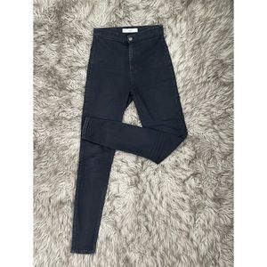 TOPSHOP Joni high rise black skinny jeans